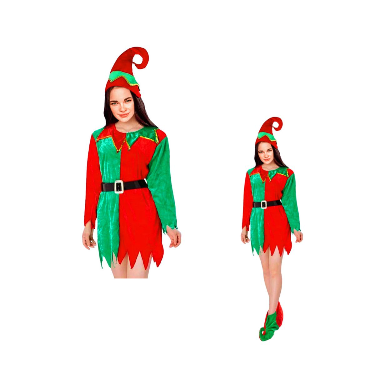 GENERICO - Disfraz Navideño De Elfa Para Mujer