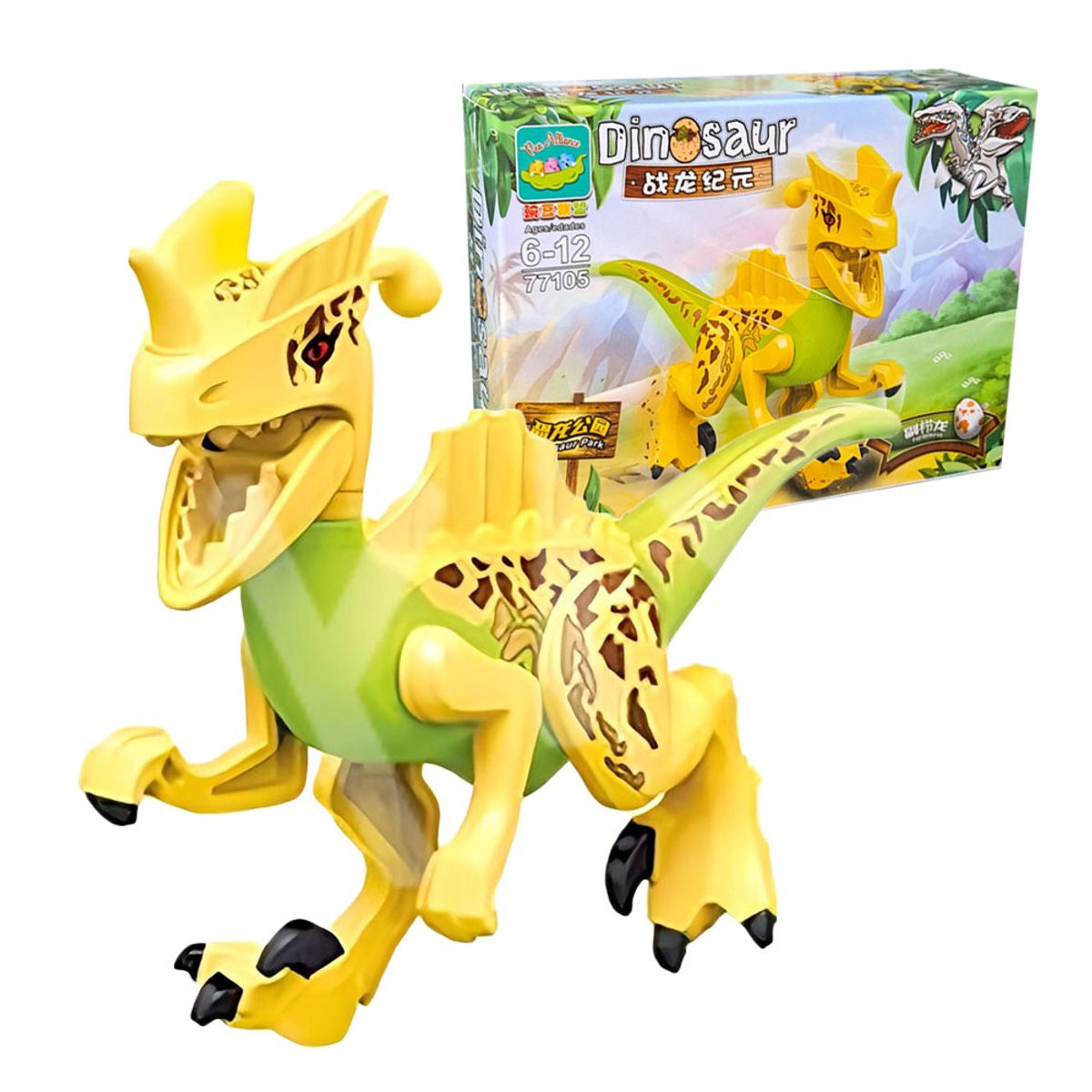 GENERICO - Dinosaurio del Jurásico con Bloques Construcción - Ceratosaurus 13 piezas