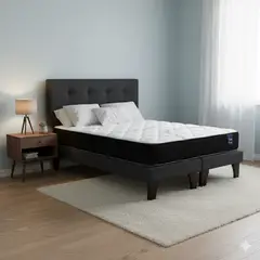 GAEX - Cama Europea 2 Plazas 190 Respaldo Berna