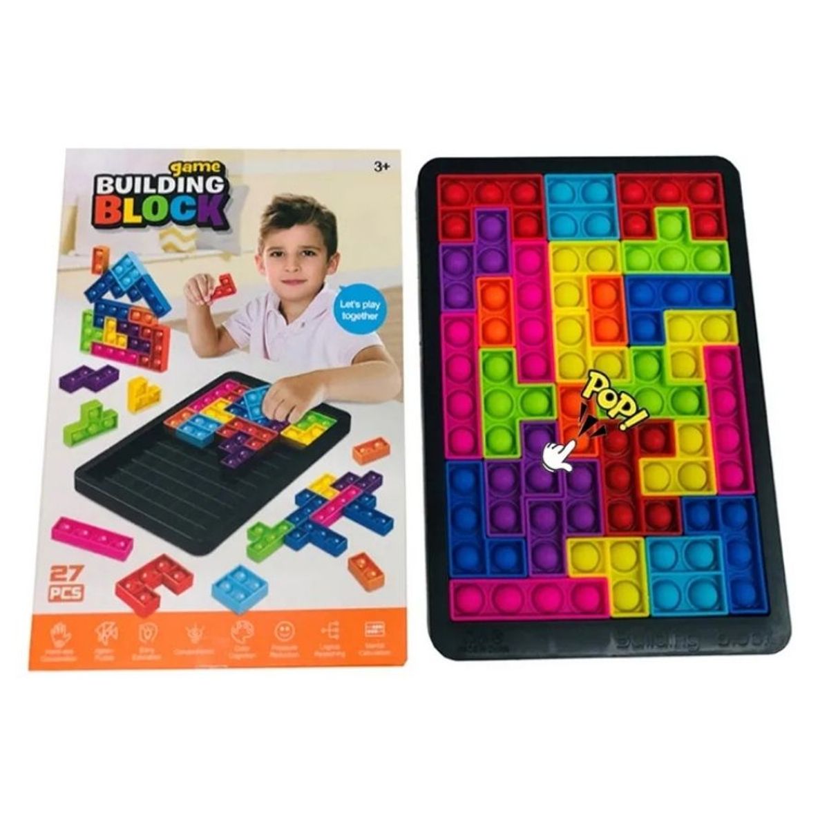 GENERICO - Juego De 27 Bloques De Buliding Pop It Bubble Tetris