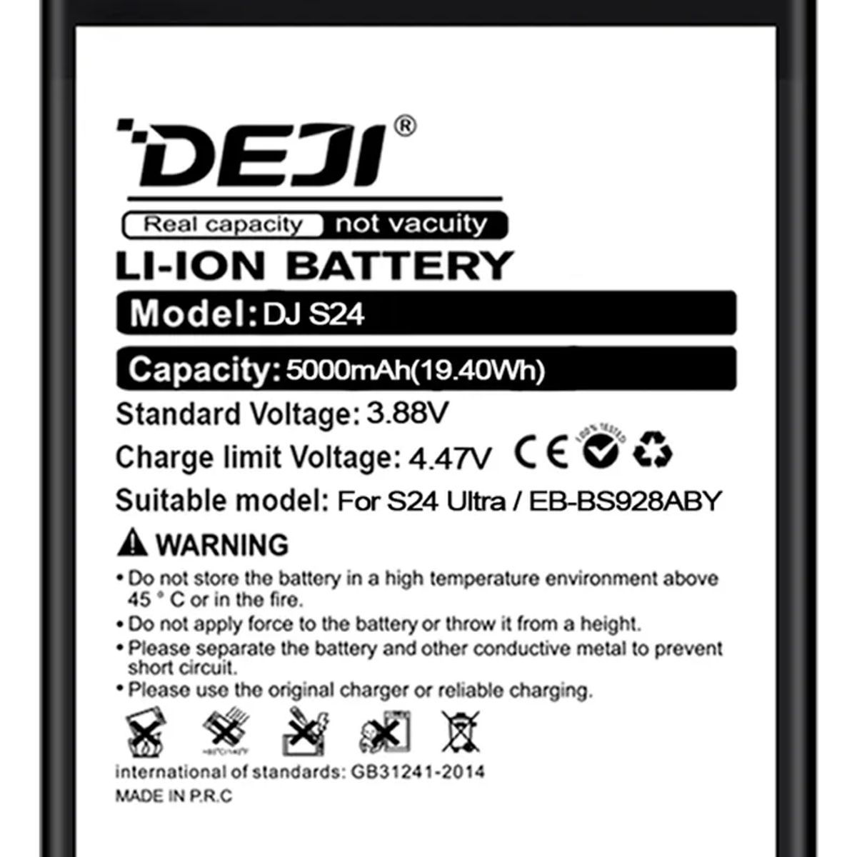 GENERICO - Batería Para Teléfono Samsung S24 Ultra Marca Deji
