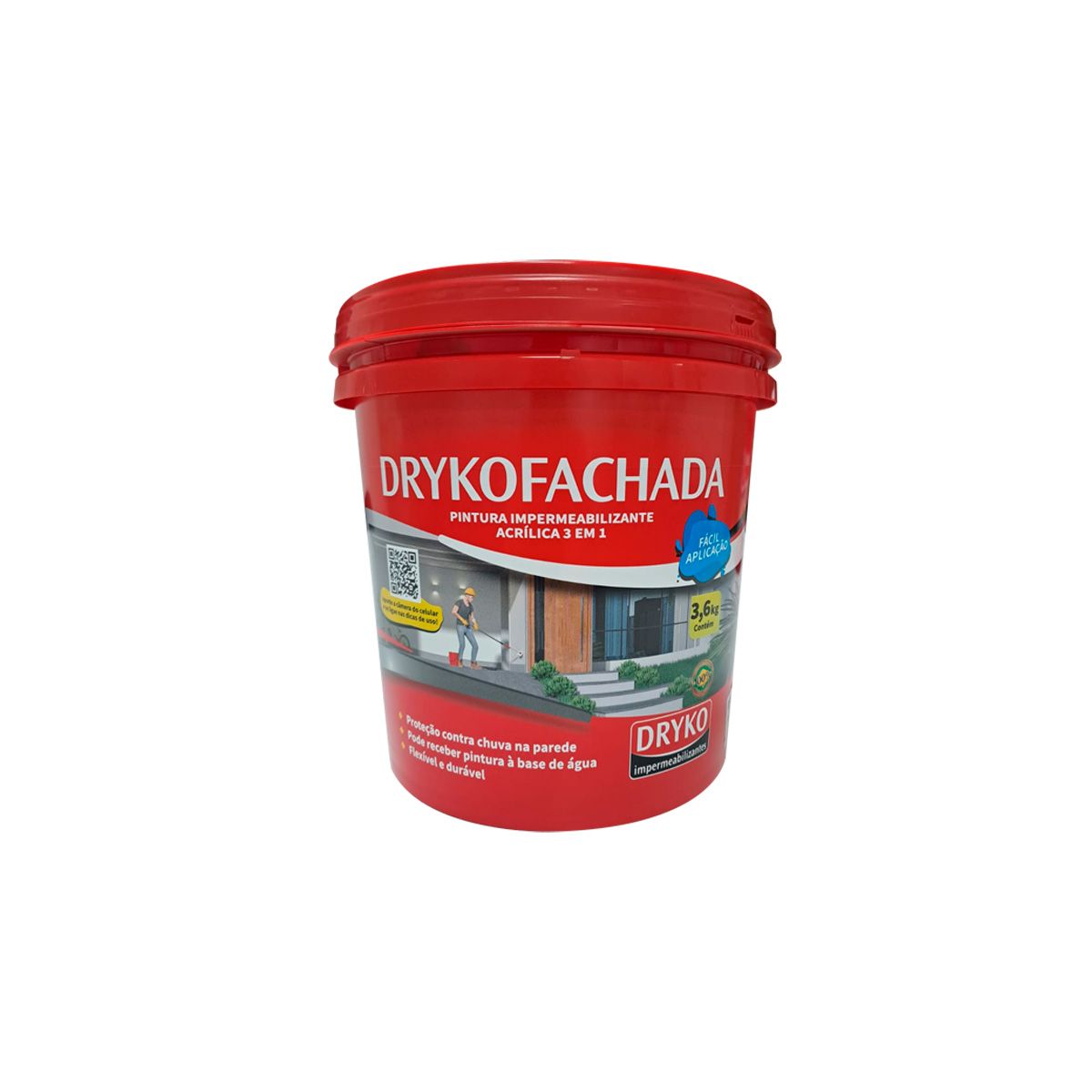 Pintura Impermeabilizante Acrílica Fachadas Y Muros - Drykofachada 3.6 L, marca GENERICO - Foto 2