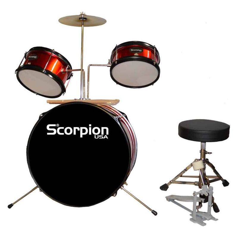 SCORPION - BATERIA NIÑO 3 PCS -ROJA