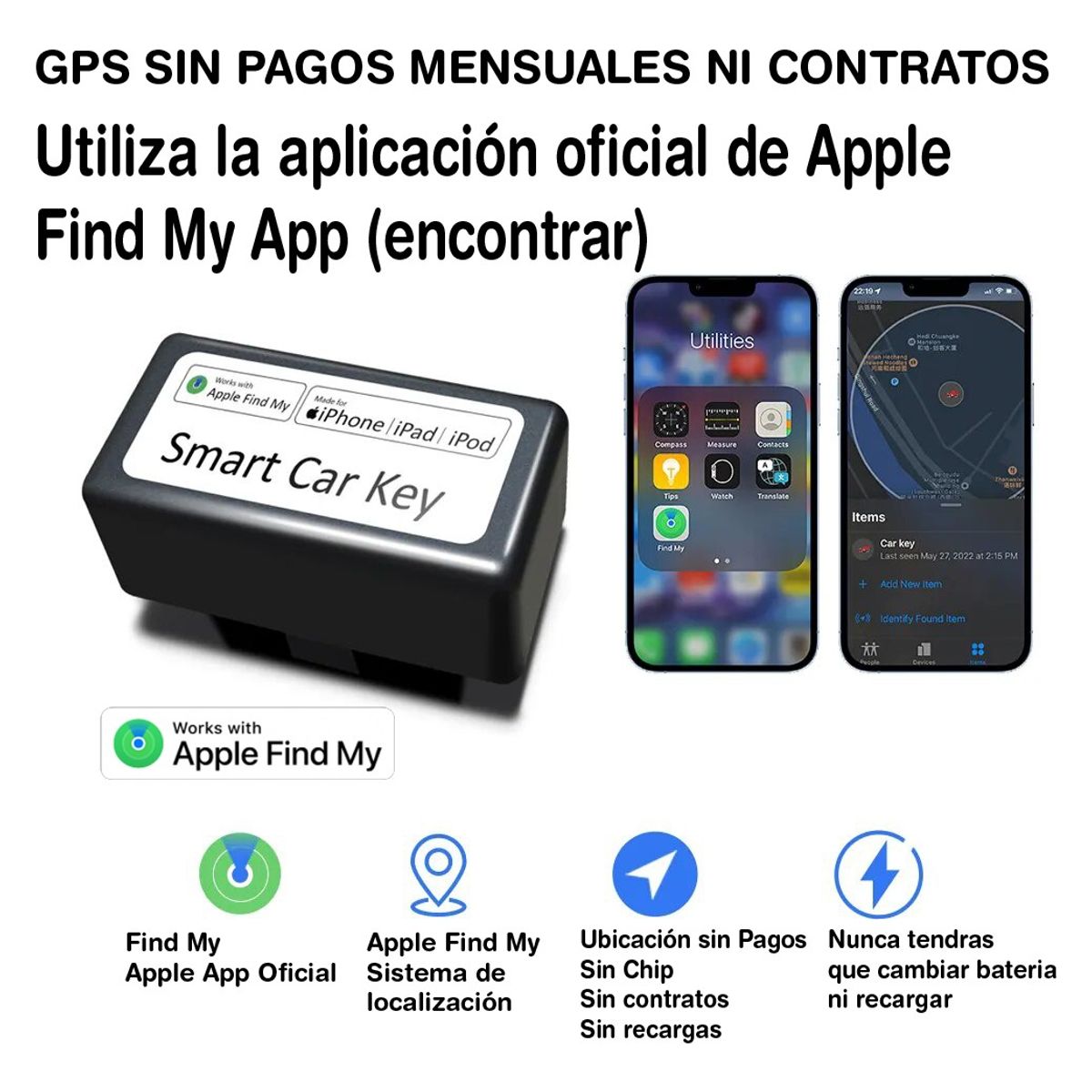 OEM - Localizador Auto Gps Sin Pagos Usando Obd Para Find My