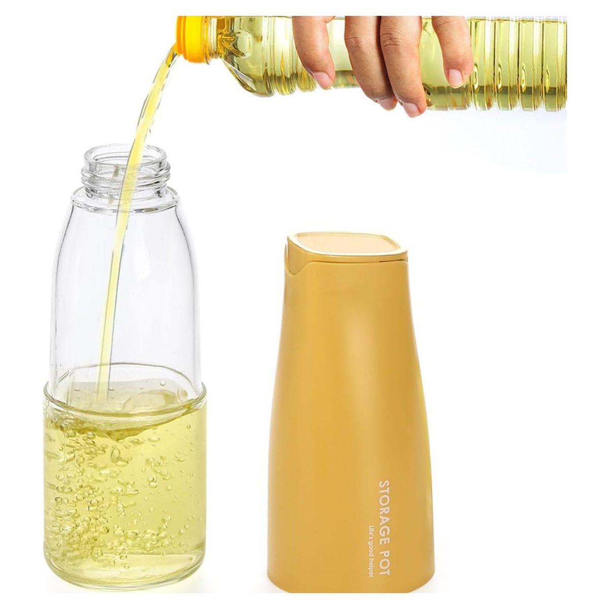 GENERICO - Aceitera  Vinagrera Botella Dispensadora Aceite Vidrio