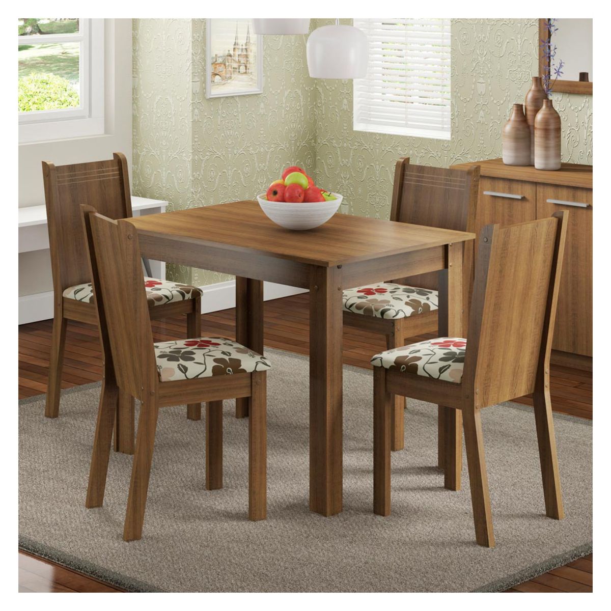 EXIT - Juego de Comedor Almendro 4 Sillas Exit