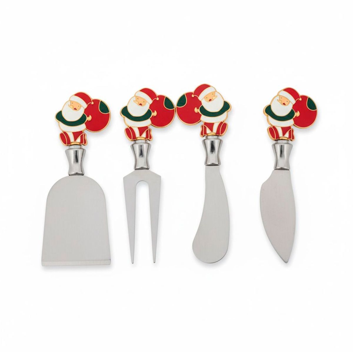 WAKESHOME - Set de Utensilios Navideños para Queso Cuchillería para Queso Acero Inoxidable