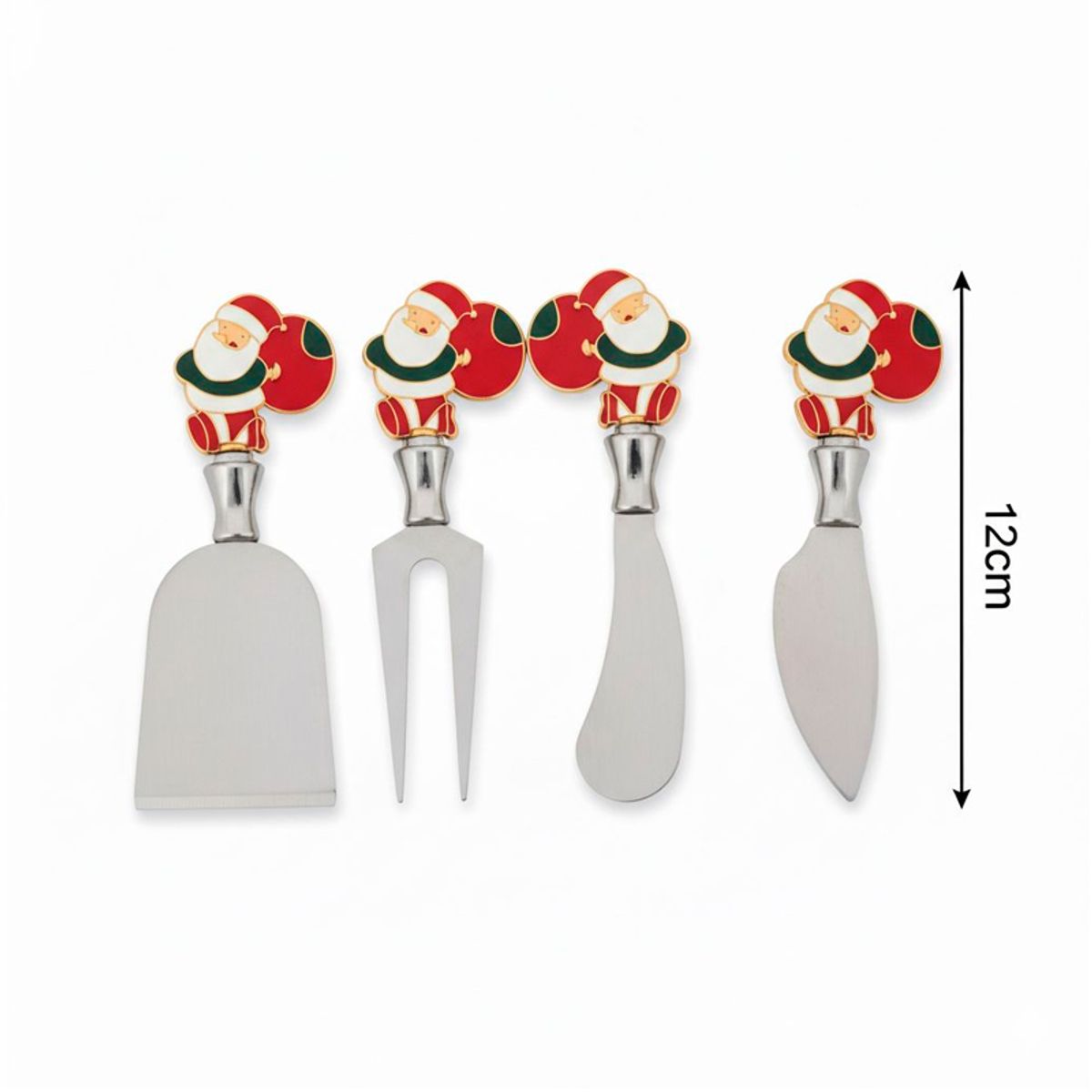 WAKESHOME - Set de Utensilios Navideños para Queso Cuchillería para Queso Acero Inoxidable