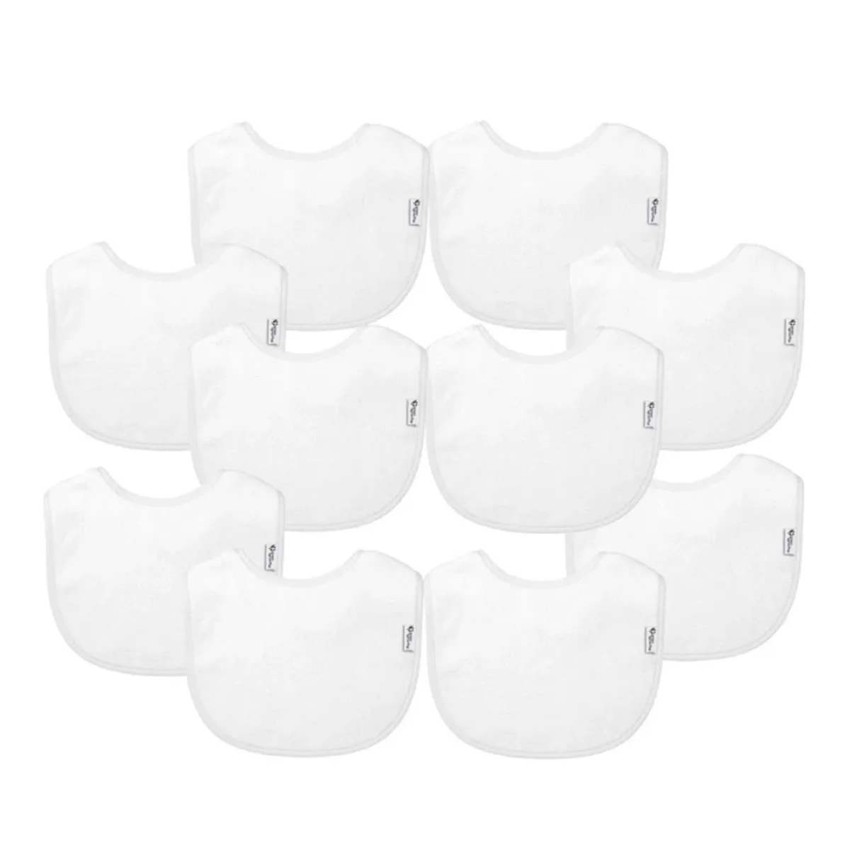 GREEN SPROUTS - Pack 10 Baberos Impermeable Blanco Green Sprouts