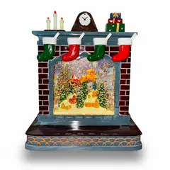 WAKESHOME - Chimenea Con Luces Y Musical Adorno Navideño De Pascua