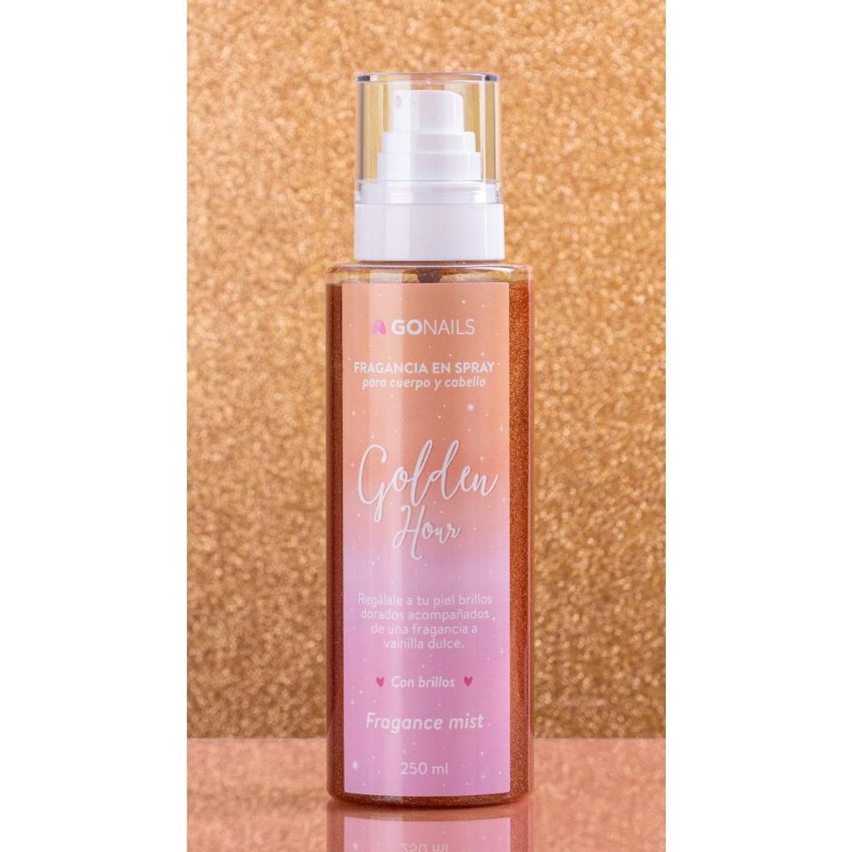 GO NAILS - Fragancias Corporal Body Mist Shimmer Dorado