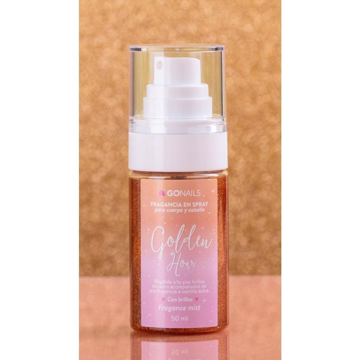 GO NAILS - Fragancias Corporal Body Mist Shimmer Dorado