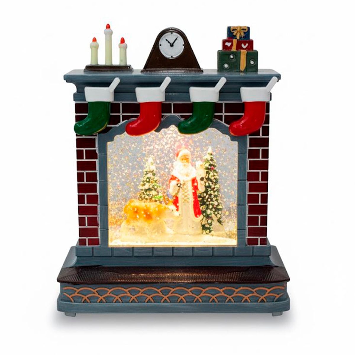 WAKESHOME - Chimenea Con Luces Y Musical Adorno Navideño De Pascua