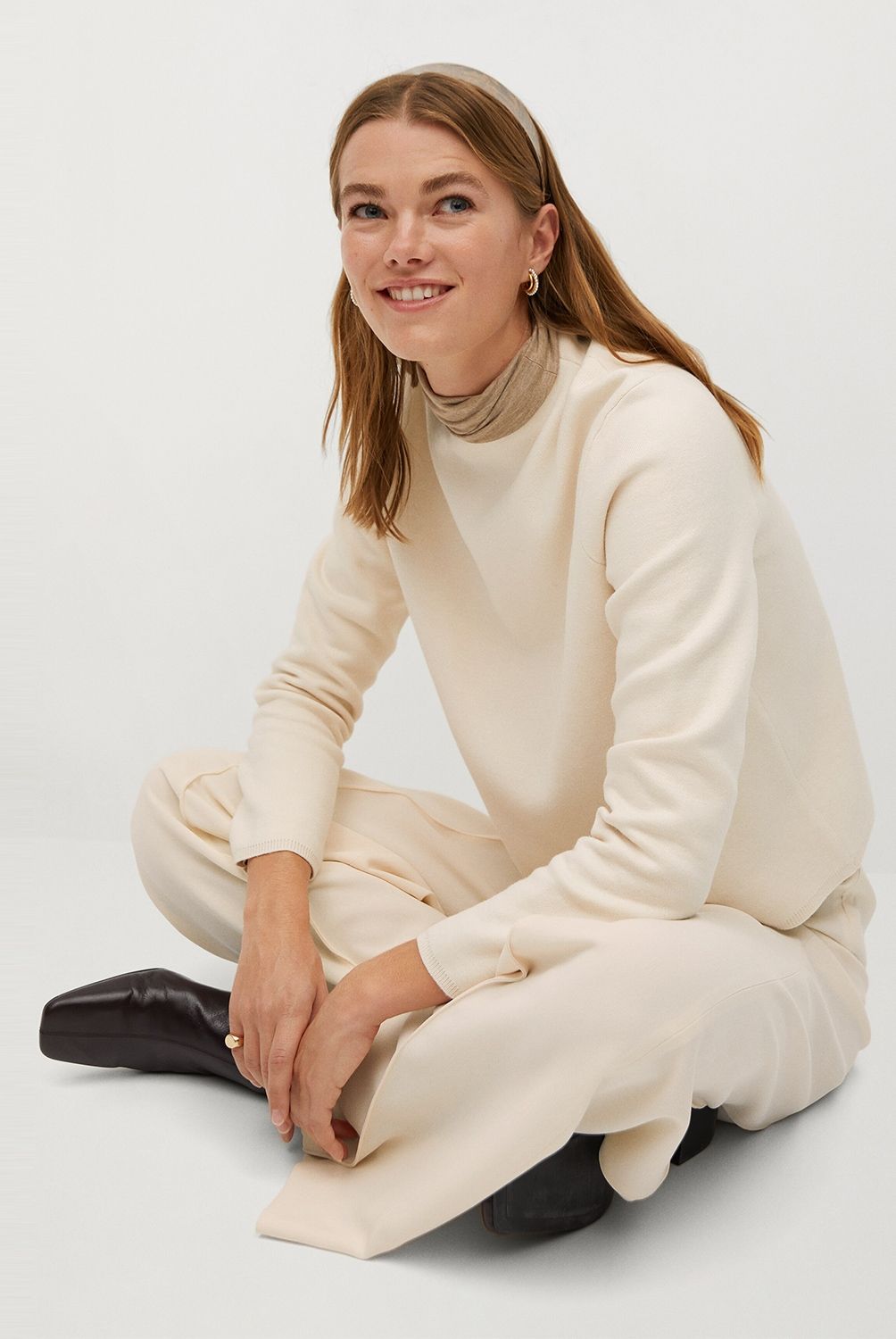 MANGO - Sweater Punto Fino Chimney Mujer