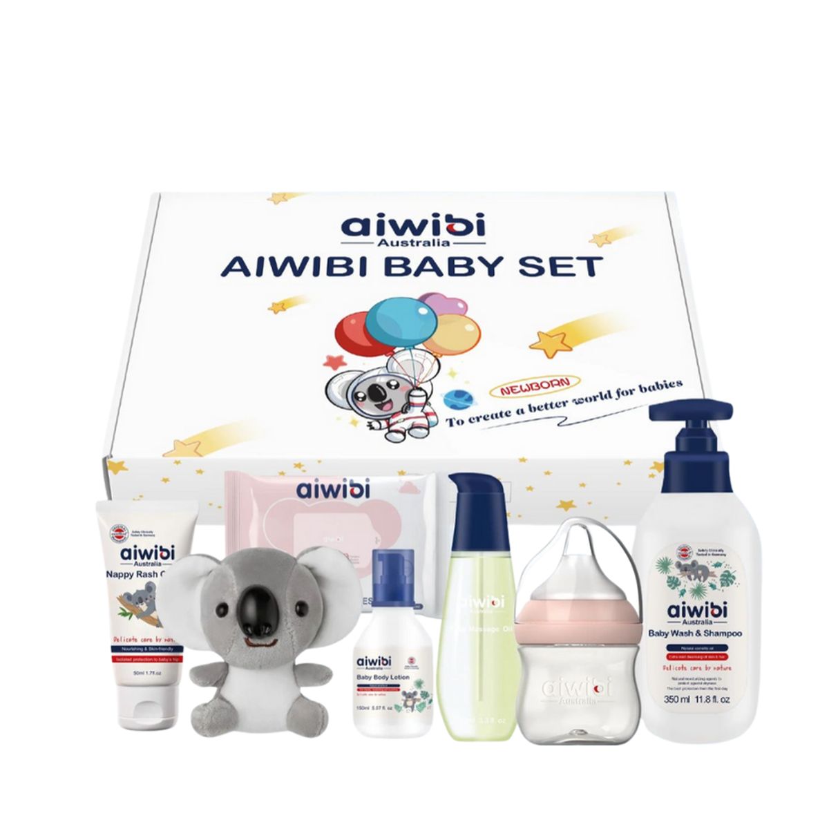AIWIBI - Set De Regalo Cuidado Del Recién Nacido Baby Aiwibi ROSADO