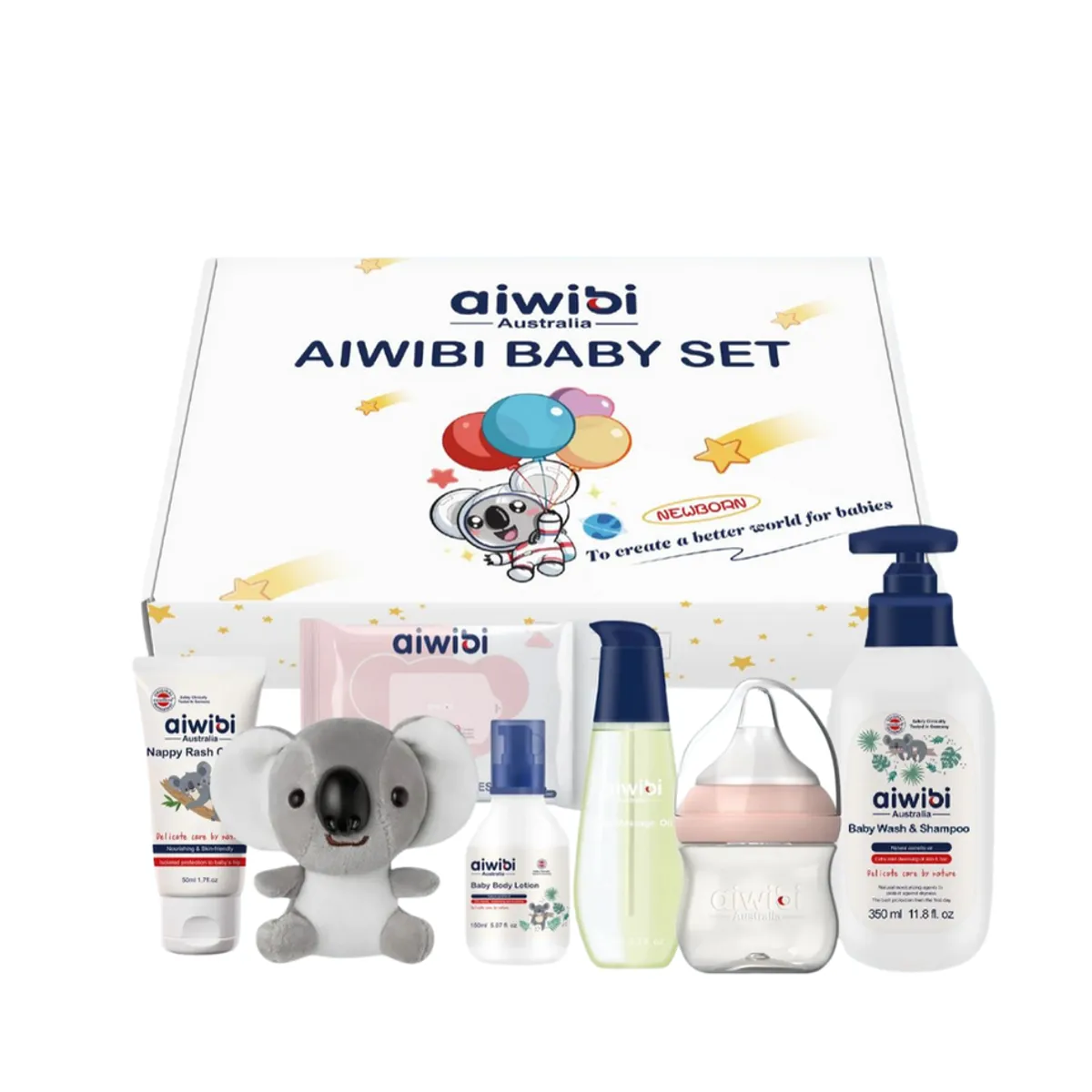 AIWIBI - Set De Regalo Cuidado Del Recién Nacido Baby Aiwibi ROSADO