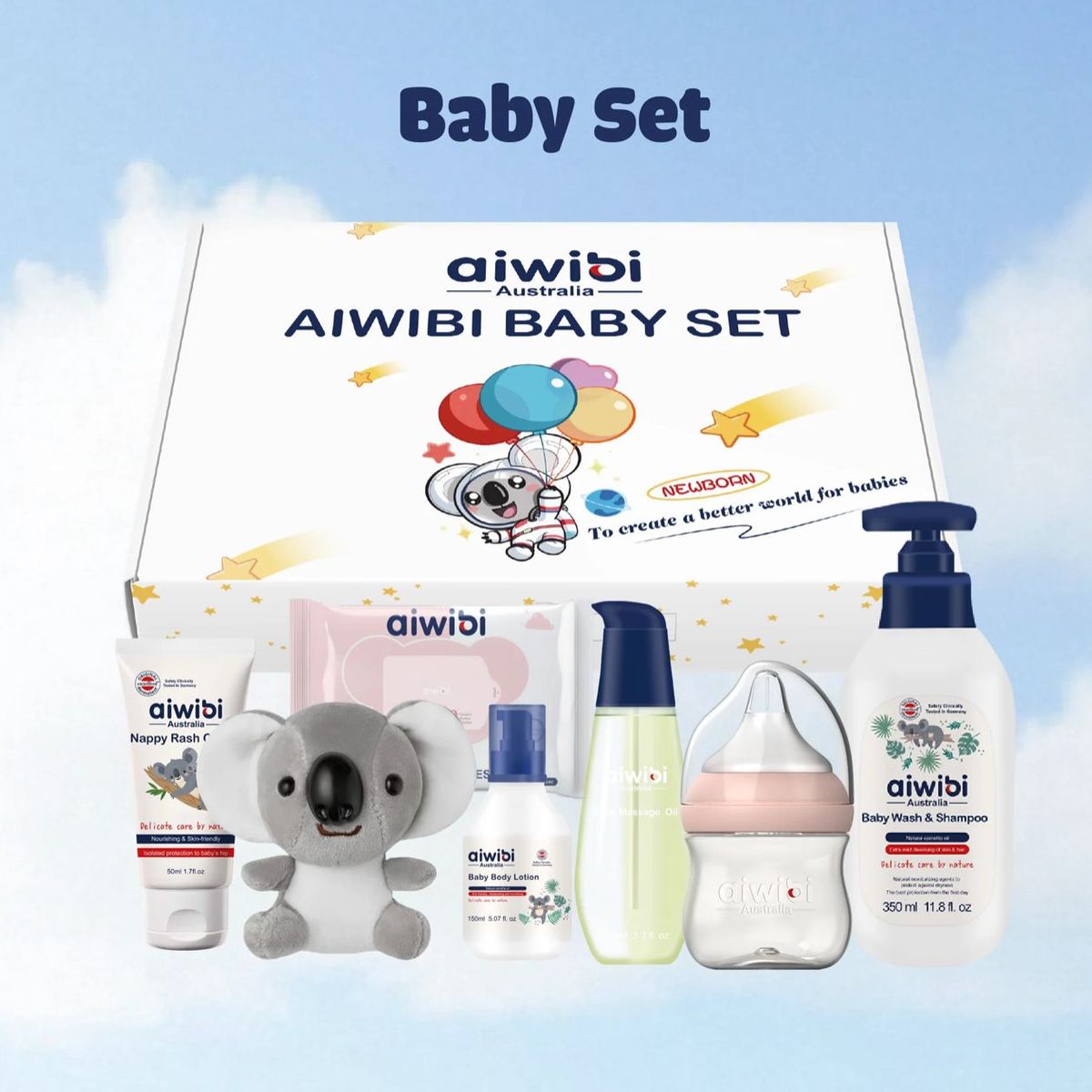 AIWIBI - Set De Regalo Cuidado Del Recién Nacido Baby Aiwibi ROSADO