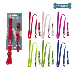 GENERICO - Set de arnés y correa de nylon 15cm120cm Color Verde Oscuro