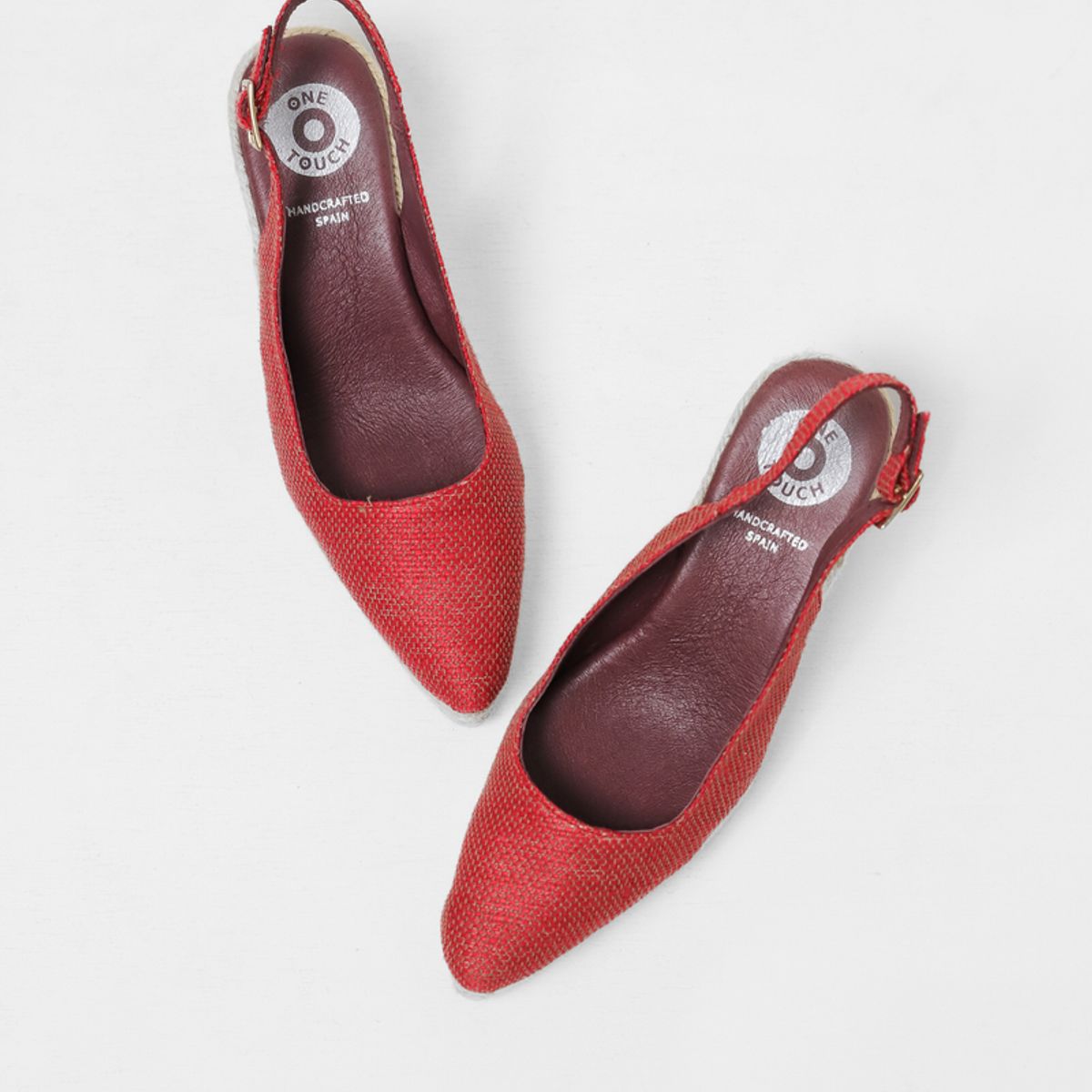 ONE TOUCH LIMITED - Zapato Mujer Yute Salón Rojo One Touch