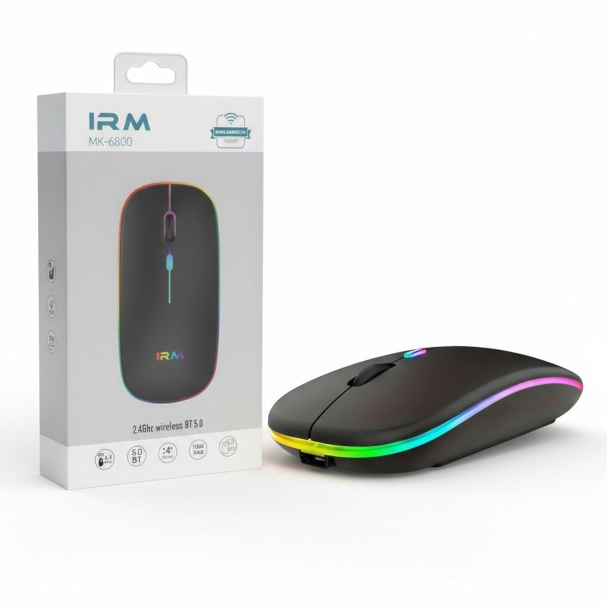 IRM - Mouse Inalambrico Recargable Bluetooth Ergonómico IRM Mk-6800