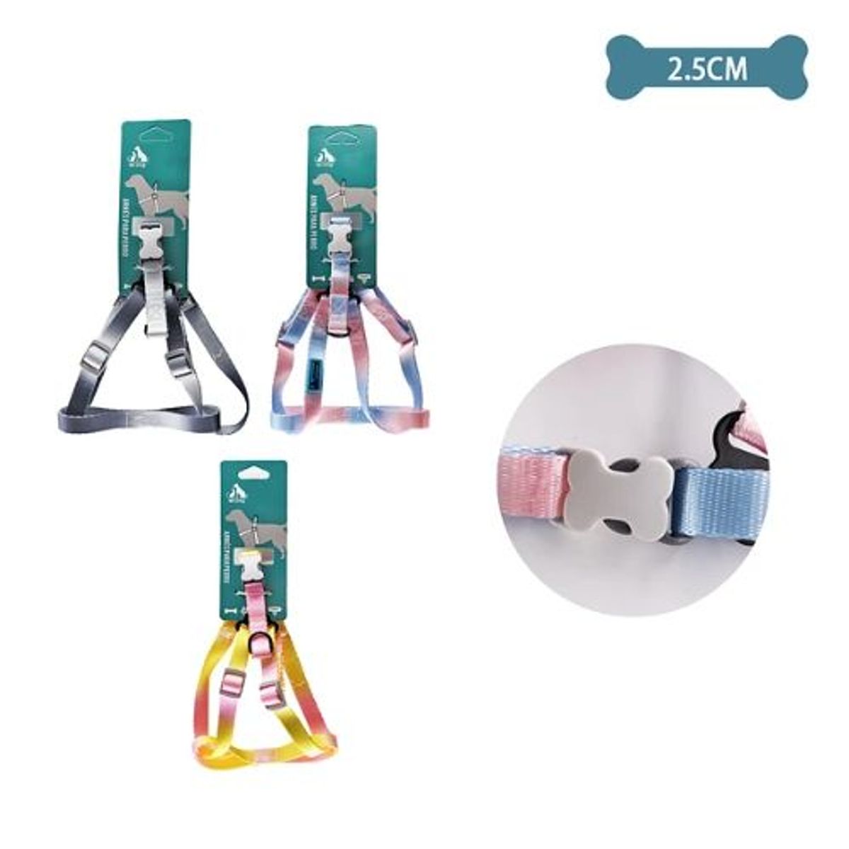 GENERICO - Arnés step in para mascotas 25cm7090cm Color Gris