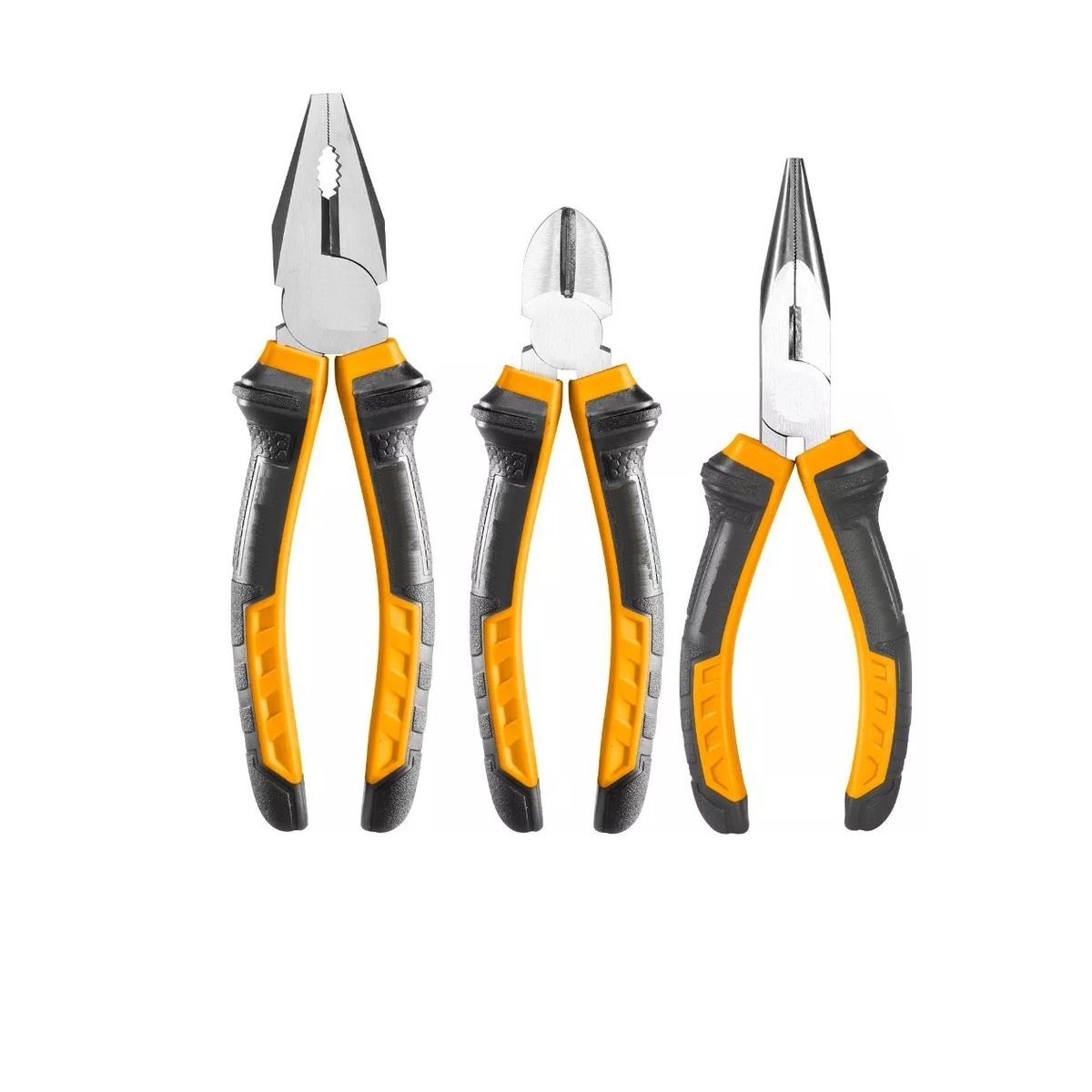 GENERICO - Juego de 3 Alicates de Gran Calidad Mango de PVC Ergonomico