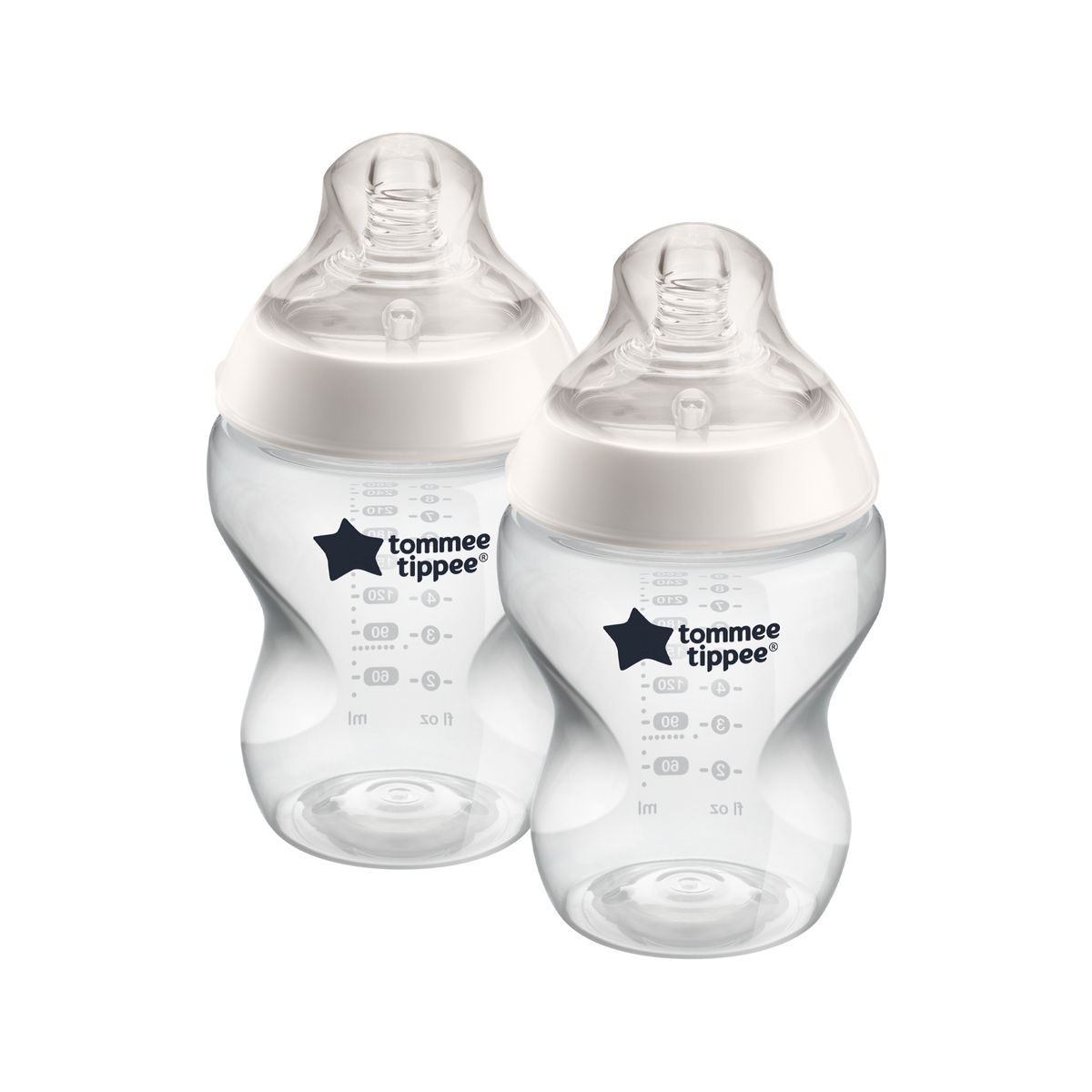 TOMMEE TIPPEE - PACK 2 MAMADERAS FLUJO LENTO 260ML NATURAL START 0 MESES+