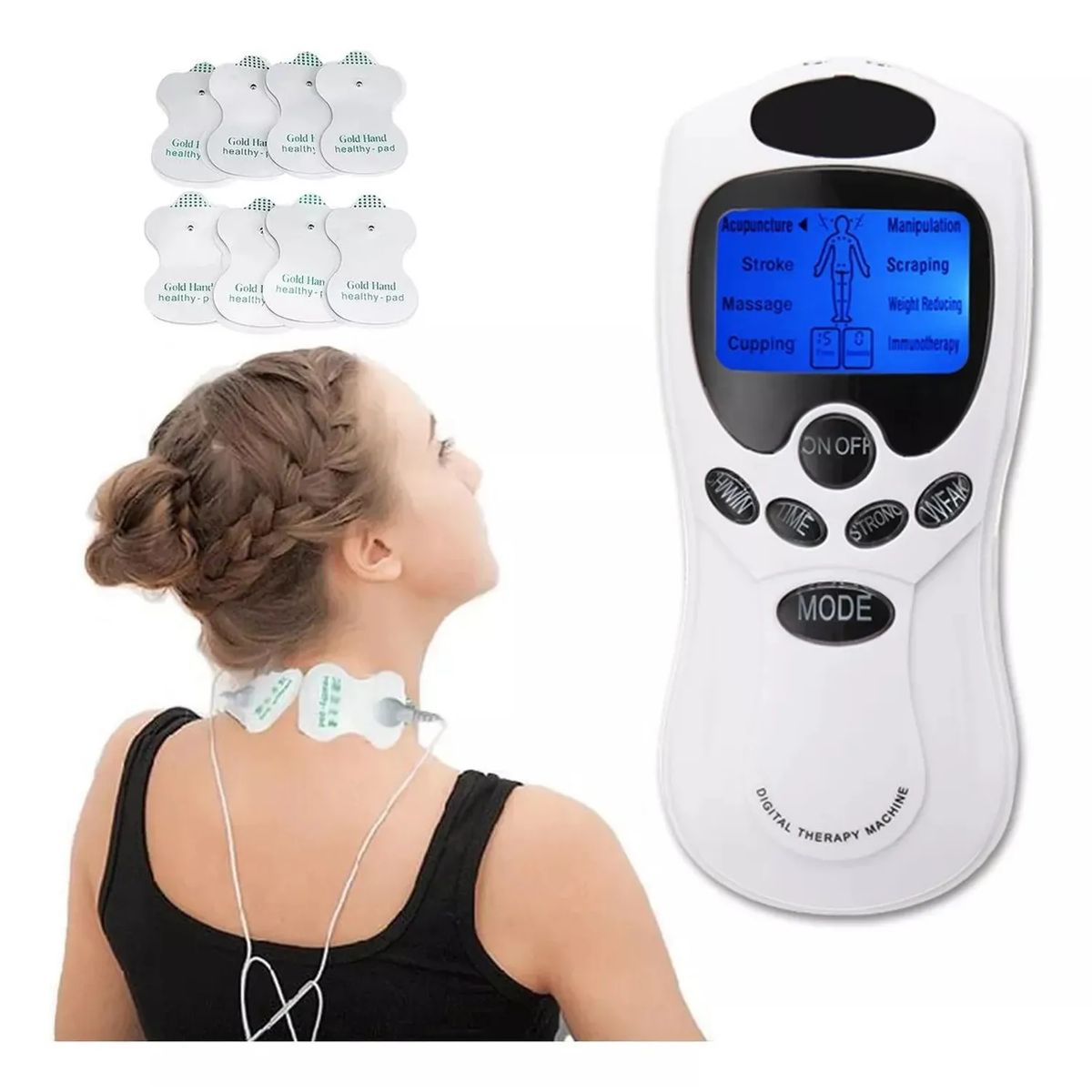 GENERICO - Electrofisico 8 Parches Electroestimulador Tens