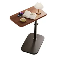 Mesa Auxiliar Moderna Regulable 45-80cm Para Sofá U Oficina Marrón