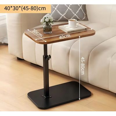 Imagen 2 del producto Mesa Auxiliar Moderna Regulable 45-80cm Para Sofá U Oficina Marrón