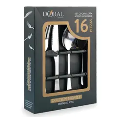 DORAL - Set De Cuchillería 16 Piezas 1.2 Mm Golden Family
