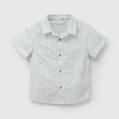 COLLOKY - Camisa Verde Rayada Soles De Niño Infantil talla 3/6 M a 24m/36 M