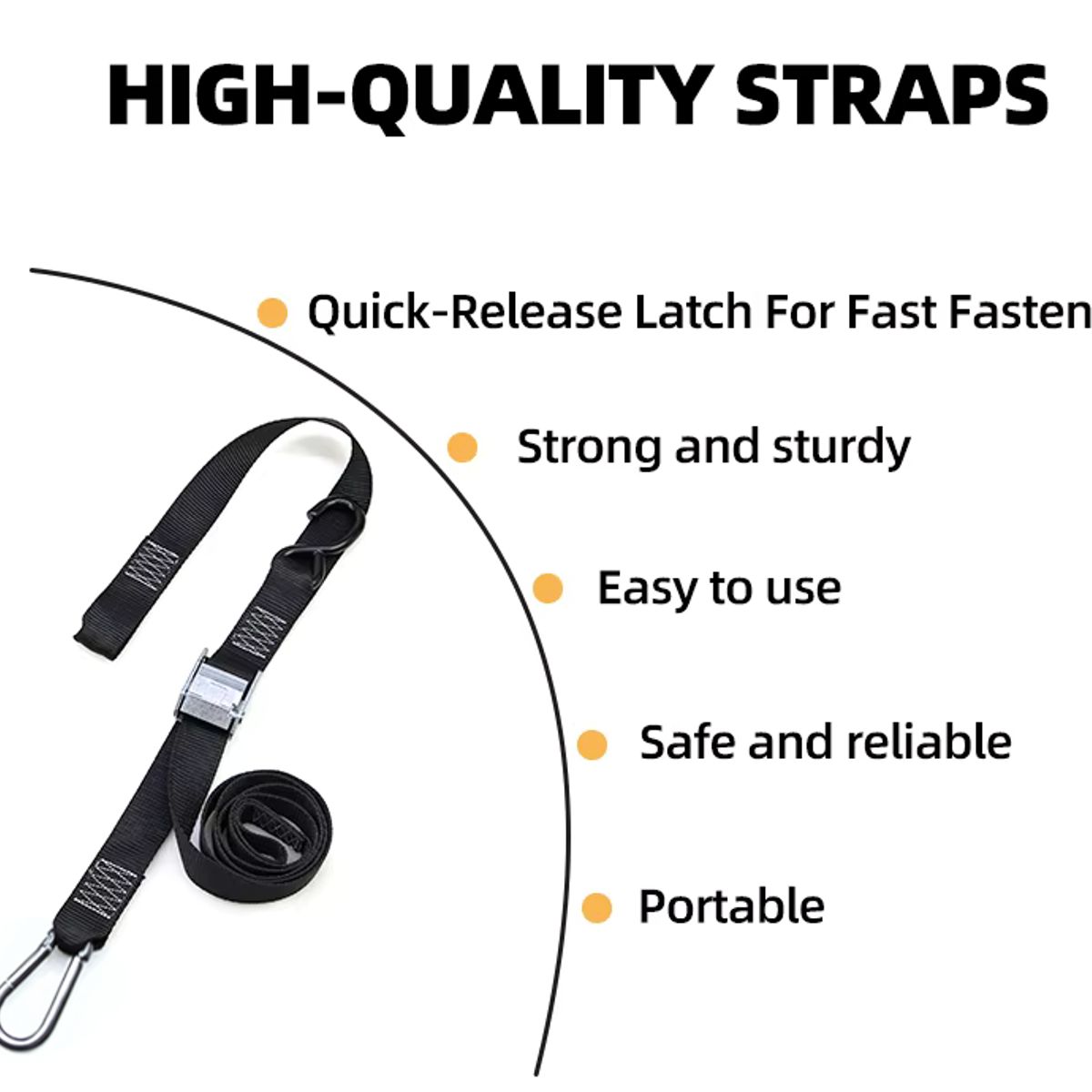 GENERICO - Par De Eslingas Moto Correa Amarre Heavy Duty Tie Down Strap