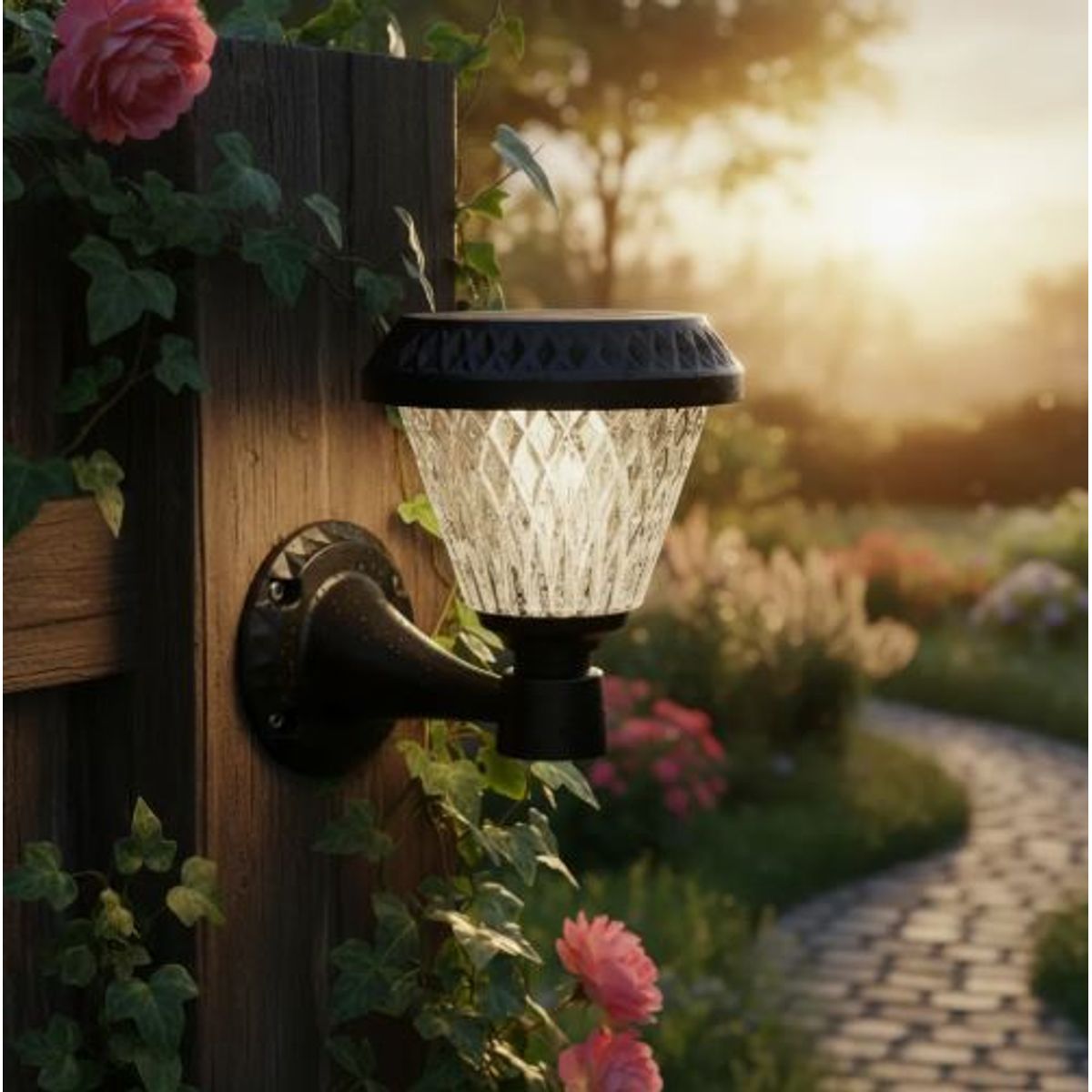 GENERICO - Lampara Led Solar Muro Pared Redonda 250lm