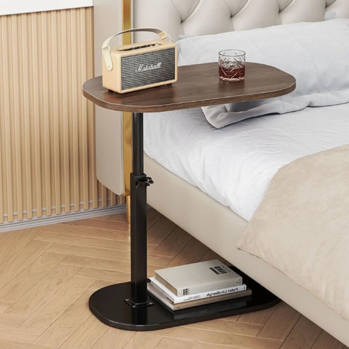 GENERICO - Mesa Auxiliar Moderna Regulable 45-80cm Para Sofá U Oficina