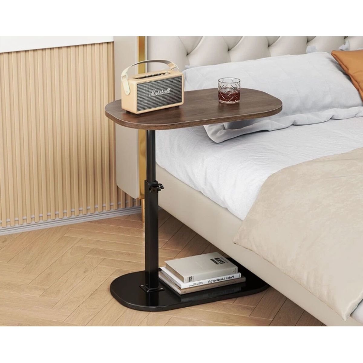 GENERICO - Mesa Auxiliar Moderna Regulable 45-80cm Para Sofá U Oficina