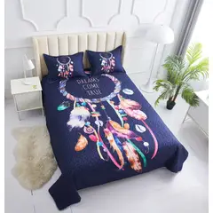 GENERICO - COBERTOR DE VERANO QUILT 2 PLAZAS CON DISEÑO