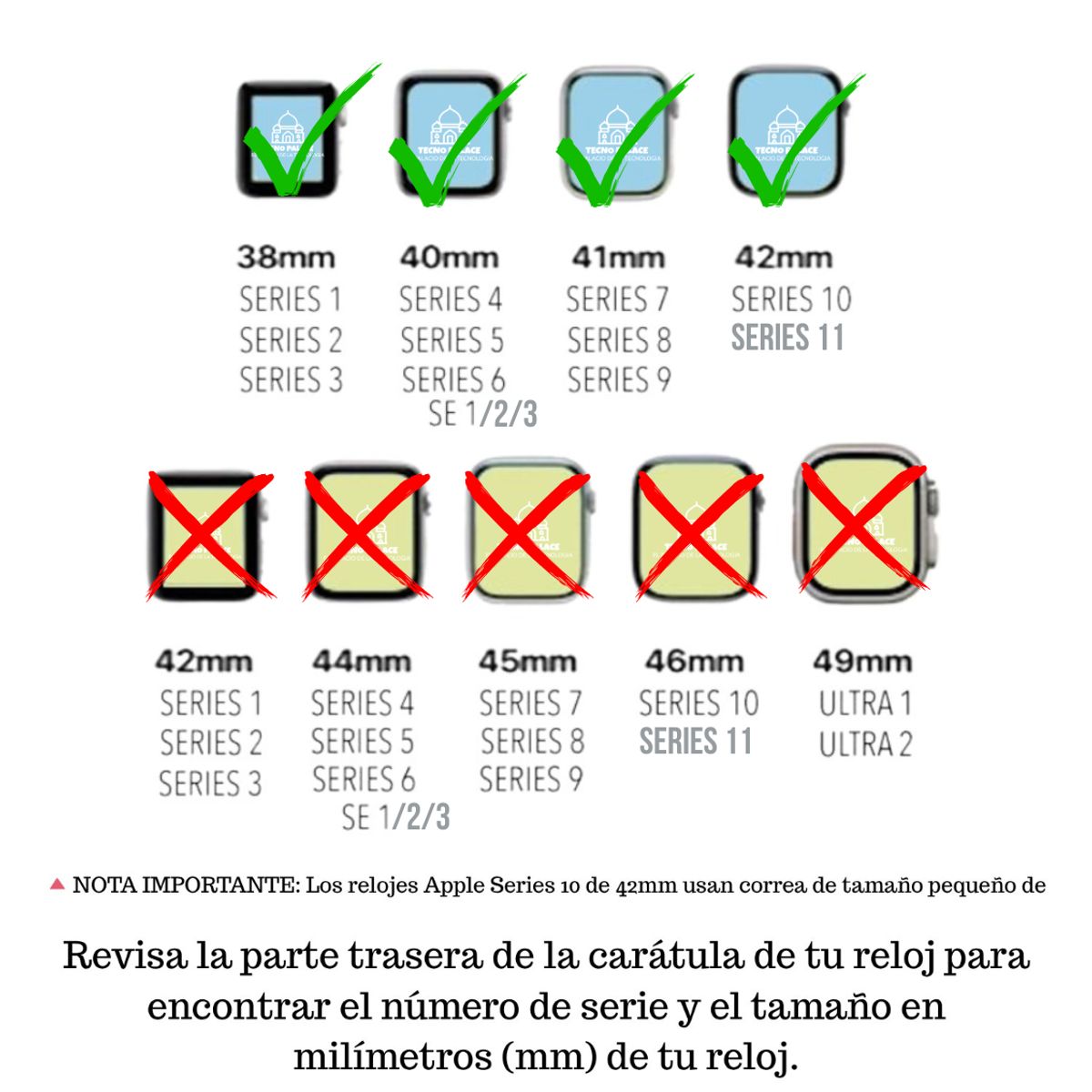 TECNOPALACE - Correas Diseño Deportivo Para Apple Watch 38-40-41-NEW42mm