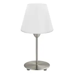 EGLO - Lampara Sobremesa Damasco Niquel DM145 H300 1X60W E14 Cod. 95785