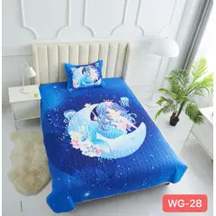 GENERICO - COBERTOR DE VERANO QUILT PLAZA Y MEDIA CON DISEÑO