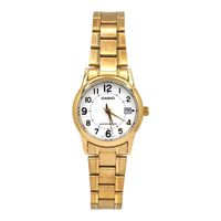 Reloj dama LTP-V002G-7B acero inoxidable fondo dorado