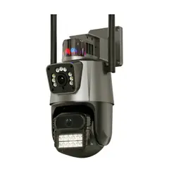 IRM - Cámara de Seguridad WiFi con Doble Lente y Alarma