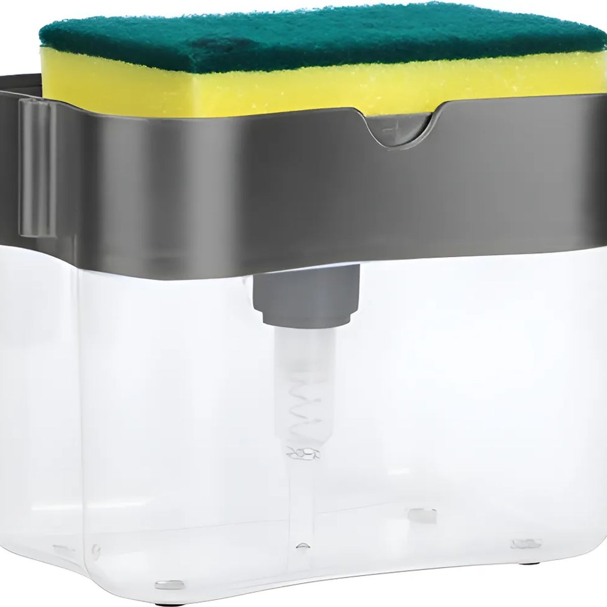 GENERICO - Dispensador Jabon Lavalozas Bomba Esponja Con Recipiente Color Gris