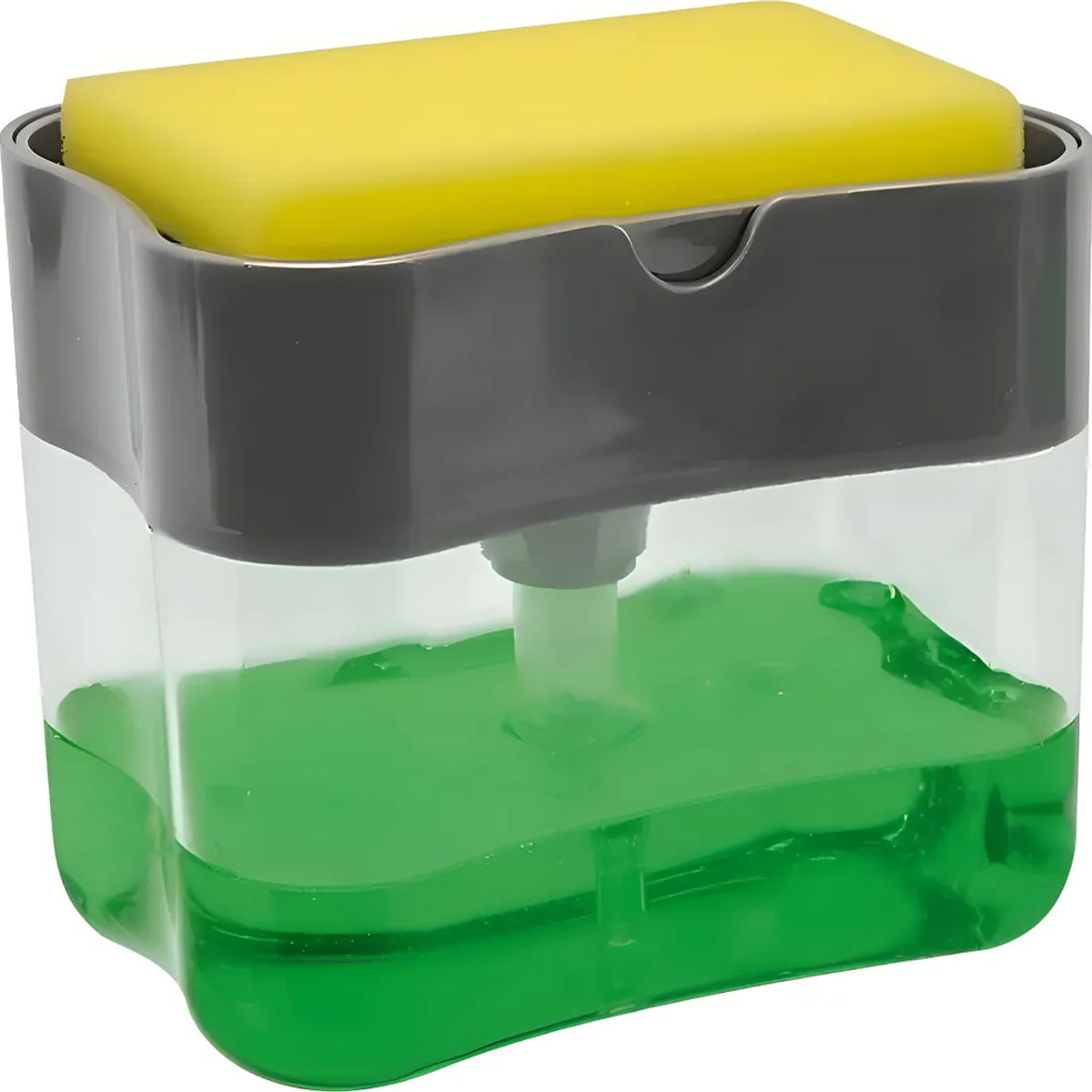 GENERICO - Dispensador Jabon Lavalozas Bomba Esponja Con Recipiente Color Gris