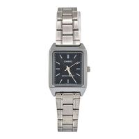 Reloj dama LTP-V007D-1E acero inoxidable fondo negro