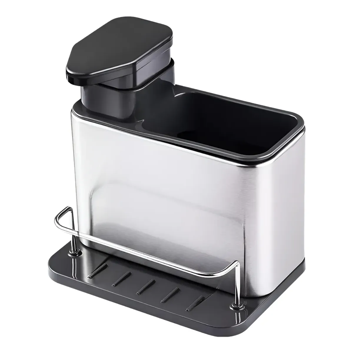 GENERICO - Storage Rack Dispensador Jabón 3 En 1 Color Plateado