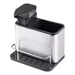 GENERICO - Storage Rack Dispensador Jabón 3 En 1 Color Plateado