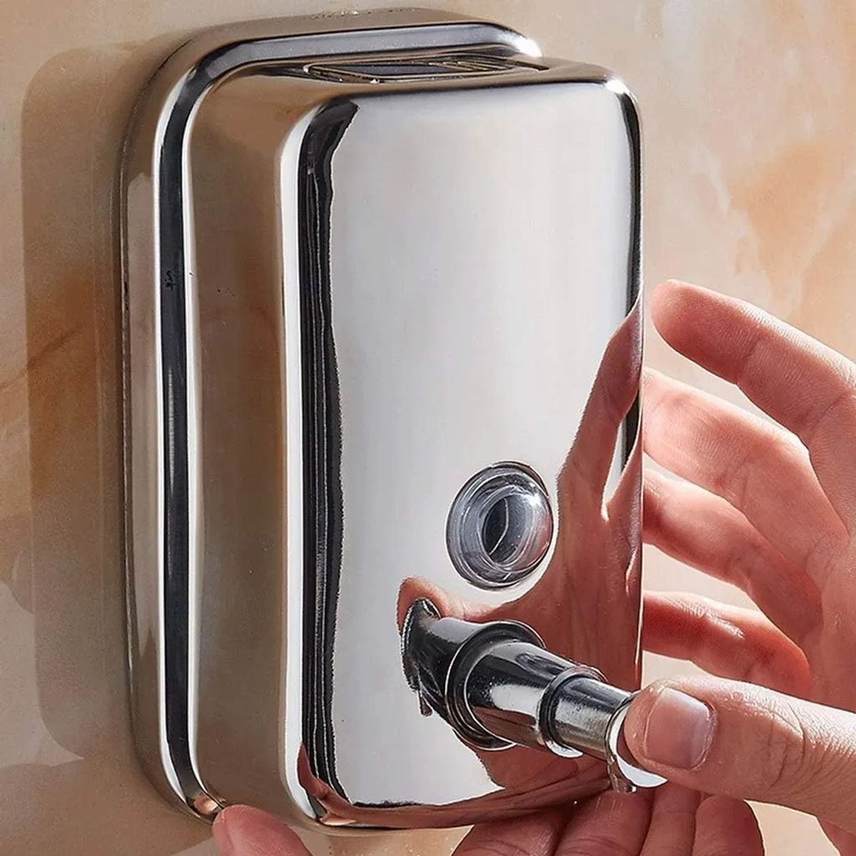 GENERICO - Dispenser De Jabon Liquido Gadnic Metalico Baño Cocina 500ml Color Plateado