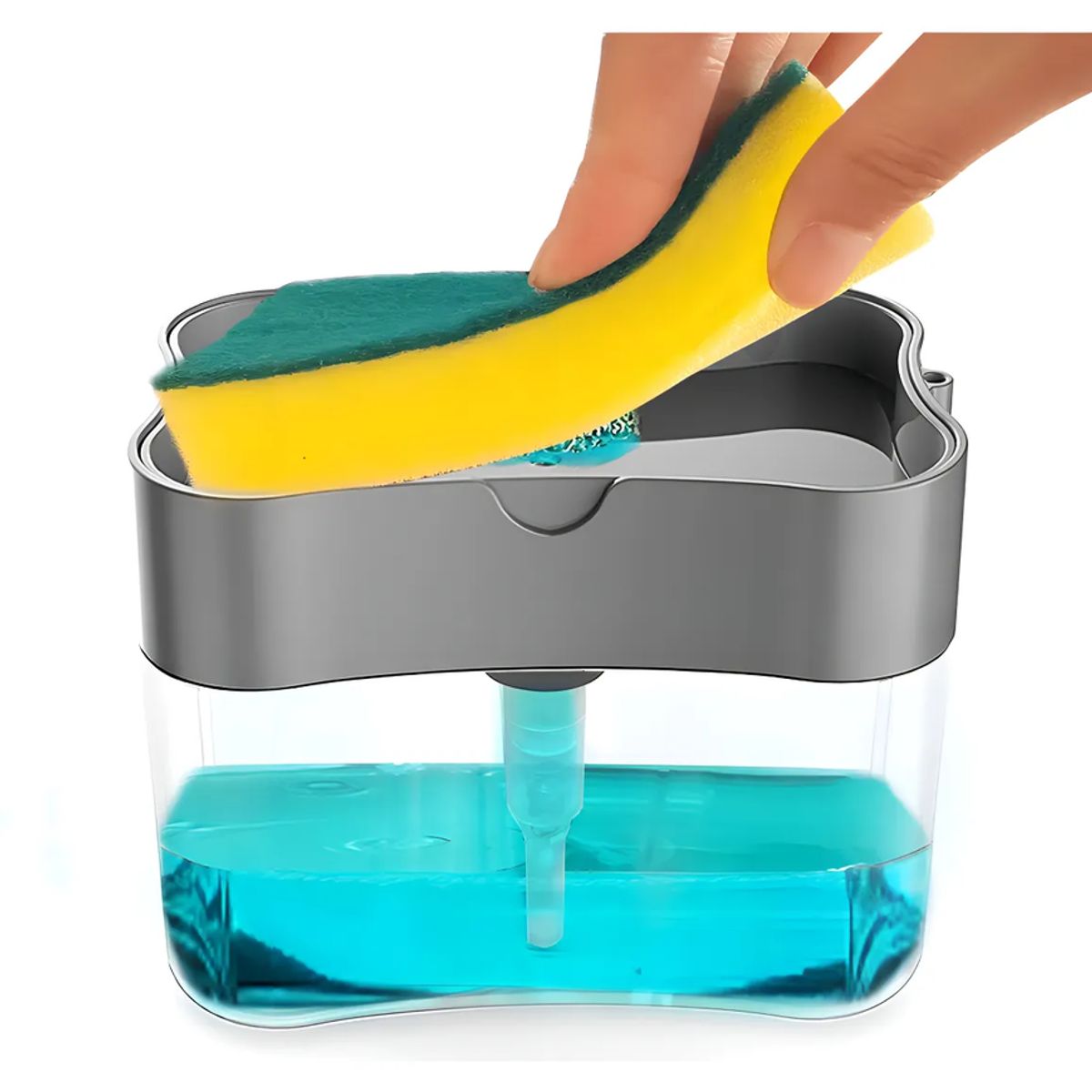 GENERICO - Dispensador De Jabon Líquido + Esponja Para Ayudin - Cocina Color Referencial