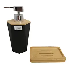 GENERICO - Set Dispensador Y Jabonera De Baño Color Mod 69